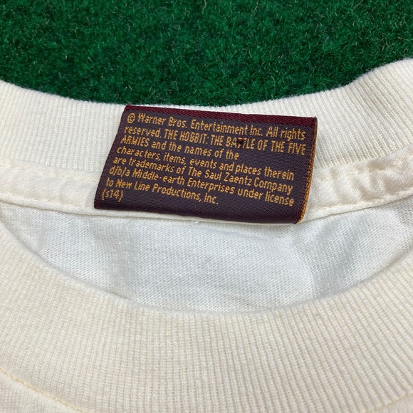 Vintage The Hobbit Shirt Mens M White 2014 Battle Of Five Armies Movie Promo Tee - Picture 5 of 9